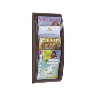 Paperflow 4061.01 - Expositor mural, plástico, A4, 4 bandejas, color negro