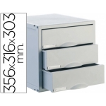 Archivo 2000 Archisystem 8403C - Fichero de sobremesa, 3 cajones, color gris