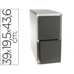 Fichero cajones de sobremesa Fast-PaperFlow de gran capacidad en abs 2 cajones verticales