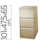 Fichero cajones de suelo metálico de 3 cajones 101 alto,65 prof 47,5 ancho color beige Nº 34