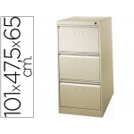 Fichero cajones de suelo metálico de 3 cajones 101 alto,65 prof 47,5 ancho color beige Nº 34 antivuelco
