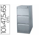 Fichero cajones de suelo metálico de 3 cajones 101 alto,65 prof 47,5 ancho color gris