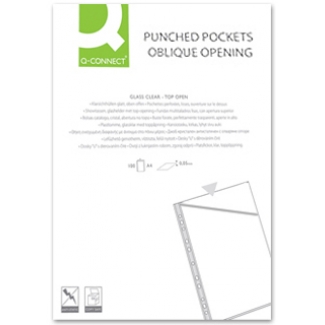 Q-Connect KF06041 - Funda protectora, A4, 90 micras, caja de 100 fundas