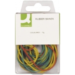 Q-Connect KF02032 - Gomas elásticas, medidas y colores surtidos, 40 mm y 80 mm, caja de 15 gr