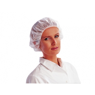Gorro Deltaplus redondo polipropileno color blanco talla unica caja de 100 unidades