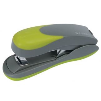 Q-Connect KF00992 - Grapadora de sobremesa, 30 hojas de capacidad, usa grapas 22/6 - 24/6 - 26/6, color verde/gris