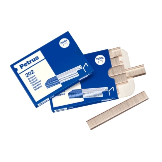 Petrus 55700 - Grapas bambina Nº 202, cobreadas, caja de 1.000