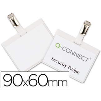 Q-Connect KF01562 - Identificador con pinza, cerrada, 60 mm x 90 mm