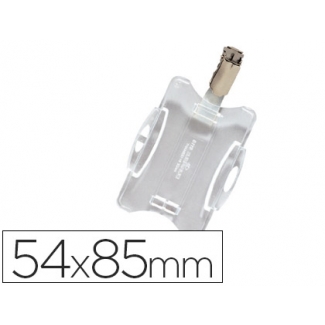 Durable 8118-19 - Identificador con pinza giratoria, uso vertical/horizontal, 54 mm x 85 mm