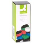 Q-Connect KF02649 - Imanes para pizarra magnética, 35 mm, caja de 10 unidades, colores surtidos