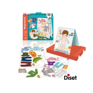 Diset 63246 - Juego didáctico magnético, vestir niño-niña