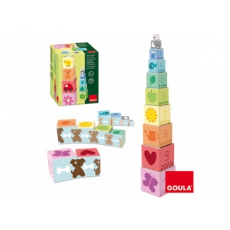 Goula 55218 - Juego didáctico, cubos apilables 