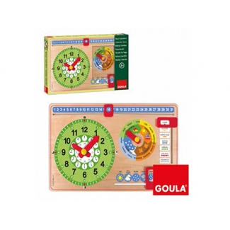 Goula 51315 - Juego didáctico, reloj calendario castellano