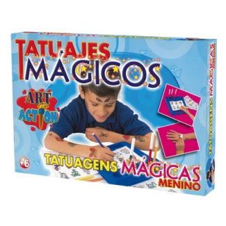 Falomir 11531 - Juego de mesa, tatuajes mágicos
