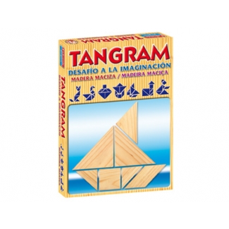 Falomir 11605 - Juego de mesa, tangram de madera