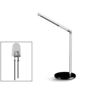 Cep 2001000961 - Lámpara de oficina, color metal con base negra