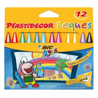 Bic Plastidecor Peques E6927C - Ceras duras, caja de 12 colores