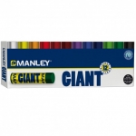 Lápices cera Manley giant mina extra 17 mm caja de 12 colores
