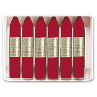 Manley 10 - Ceras blandas, caja de 12 unidades, color carmín permanente