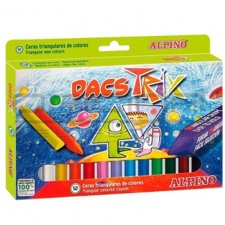 Alpino Dacs Trix DA000125 - Ceras semiblandas, caja de 12 colores