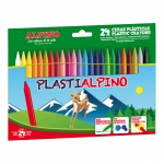 Alpino Plastialpino PA000024 - Ceras duras, caja de 24 colores