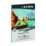 Lyra Aquacolor Aquarell 5611120 - Ceras acuarelables, caja metálica de 12 colores