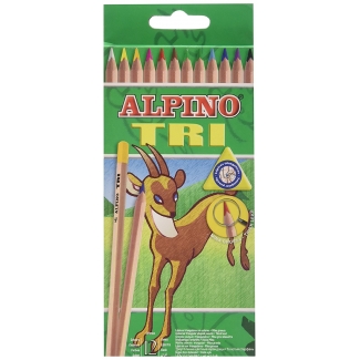 Alpino Tri - Lápices de colores, caja de 12 colores