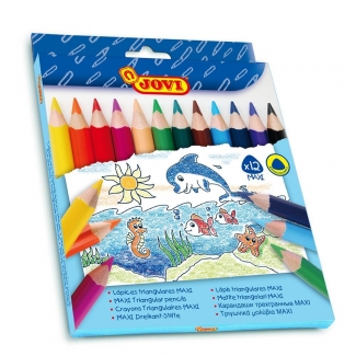 Jovi Maxi 735/12 - Lápices de colores, caja de 12 colores