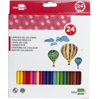 Liderpapel LC04 - Lápices de colores, caja de 24 colores