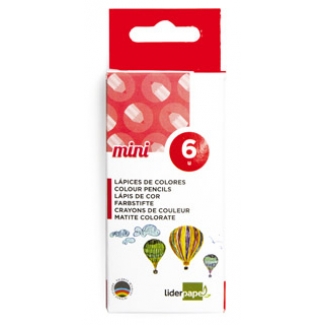 Liderpapel LC10 - Lápices de colores, mini, caja de 6 colores