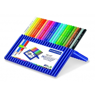 Staedtler Ergosoft 157SB24 - Lápices de colores, caja de 24 colores