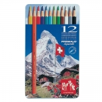 Caran d'Ache Prismalo Aquarelle CD999-312 - Lápices de colores acuarelables, caja metálica de 12 colores