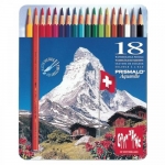 Caran d'Ache Prismalo Aquarelle CD999-318 - Lápices de colores acuarelables, caja metálica de 18 colores