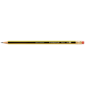 Staedtler Noris 122 - Lápiz de grafito, con goma, Nº2 HB
