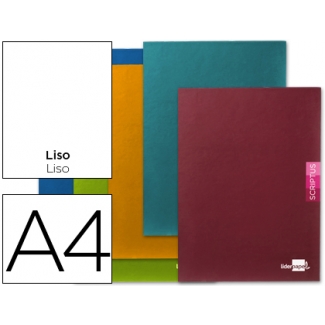 Liderpapel Scriptus LB31 - Libreta grapada, tamaño A4, tapa blanda, 48 hojas de 90 gr, liso, sin margen, colores surtidos