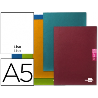 Liderpapel Scriptus LB32 - Libreta grapada, tamaño A5+, tapa blanda, 48 hojas de 90 gr, liso, sin margen, colores surtidos