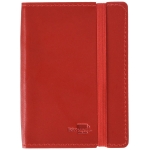 Liderpapel LG07 - Libreta encolada, tapa símil piel, tamaño A7, 120 hojas de 70 gr, rayado horizontal, sin margen, color rojo