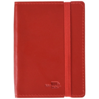 Liderpapel LG07 - Libreta encolada, tapa símil piel, tamaño A7, 120 hojas de 70 gr, rayado horizontal, sin margen, color rojo
