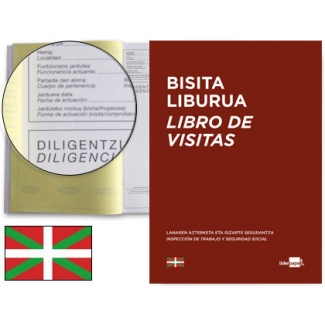 Liderpapel LV02 - Libro de visitas, euskera, tamaño A4, 100 hojas