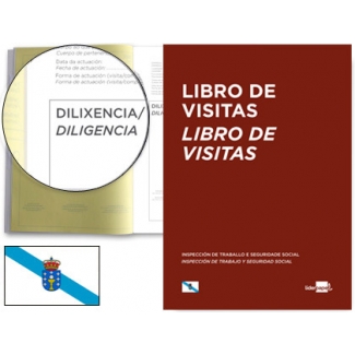 Liderpapel LV03 - Libro de visitas, gallego, tamaño A4, 100 hojas