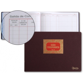 Miquelrius 5043 - Libro de registro de salida de correspondencia, Nº 43, tamaño folio apaisado, 100 hojas