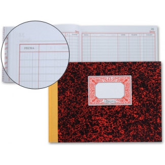 Miquelrius 3086 - Libro de cuentas corrientes, tamaño cuarto apaisado, 100 hojas