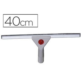 Q-Connect KF16753 - Limpiaventanas industrial mango de acero y hoja limpiadora de plástico de 40 cm de ancho