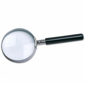 Q-Connect KF17307 - Lupa de cristal, diámetro de 50 mm, aro metálico