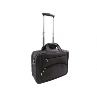Q-Connect KF16977 - Maletín para portátil, con ruedas, 16", color negro