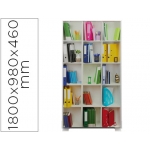 Mampara separadora easyscreen con marco aluminio y panel de tela decorado biblioteca