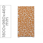 Mampara separadora easyscreen con marco aluminio y panel de tela decorado letras