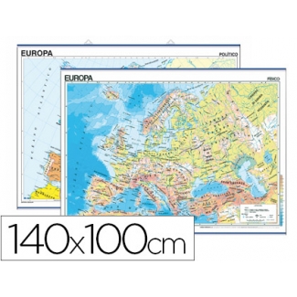 Mapa de Europa, físico/político, tamaño 140 x 100 cm