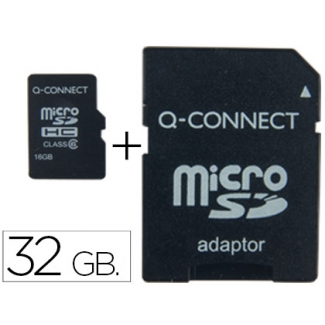 Q-Connect KF16013 - Memoria micro SD, 32 GB, 2.0