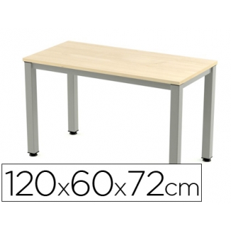 Mesa de oficina Rocada executive 200ad01 aluminio y haya 120x60 cm